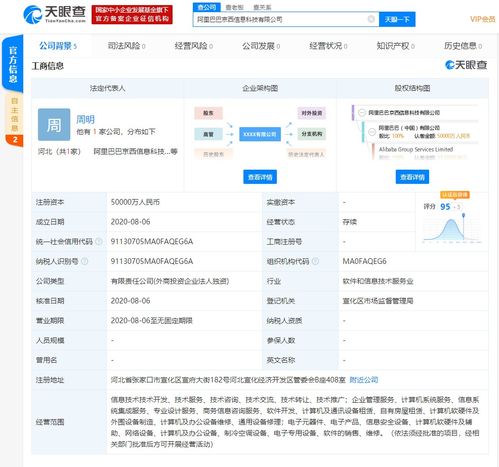 阿里巴巴成立注冊資本5億元全資子公司，聚焦計算機軟硬件領域